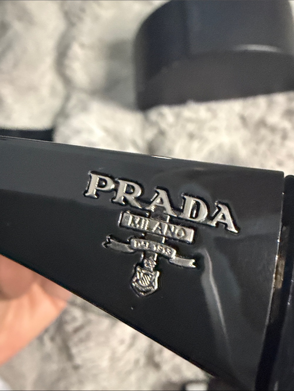 Prada unisex Black/Brown Gradient Shield Sunglasses - Picture 4 of 14